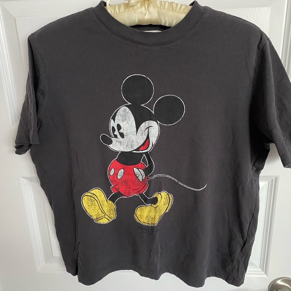 H&M Tops - Disney Mickey Mouse Cropped Tshirt